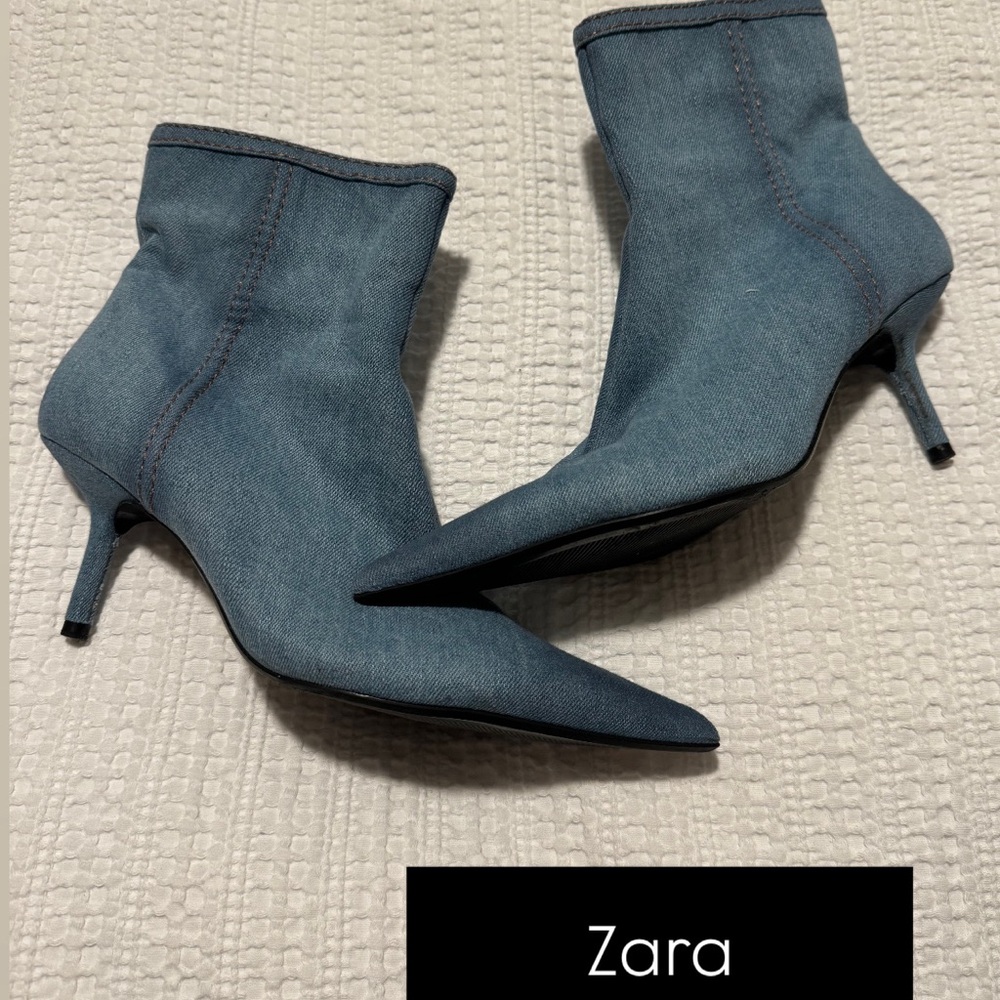 Zara Women's Blue Ankle Boots